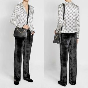 J Brand Ardon High-Rise Wide-Leg Pants In Velvet